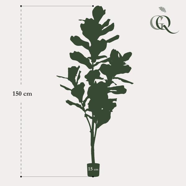 Ficus Lyrata / Tabaksplant - kunstplant - h 150cm