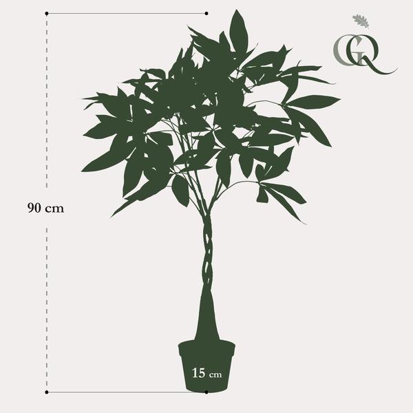 Pachira aquatica / Geldboom - kunstplant - h 90cm