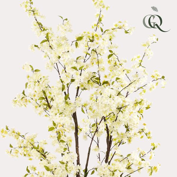 Prunus / Kersenbloesem - Wit - kunstplant - h 210cm