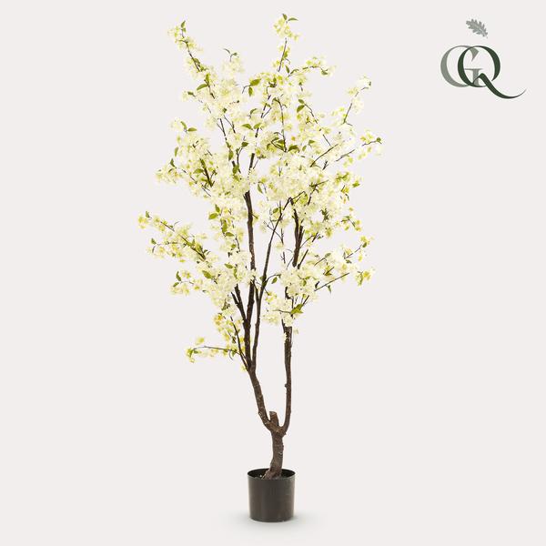 Prunus / Kersenbloesem - Wit - kunstplant - h 210cm