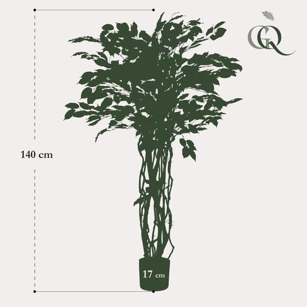 Ficus liana / Vioolbladplant - kunstplant - h 140cm