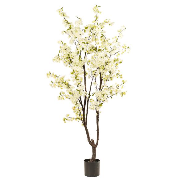 Prunus / Kersenbloesem - Wit - kunstplant - h 210cm